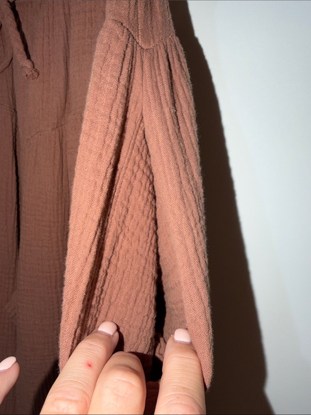 BUCKETLIST Wide-Leg Drawstring Pants in Brown festival style size small - Picture 6 of 7
